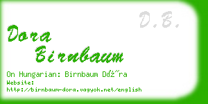 dora birnbaum business card